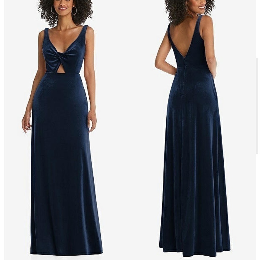 Lovely twist front cutout velvet maxi dress NWT size 0